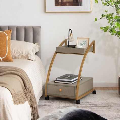 Top offer of the season! Rolling End Table 2-Tier Rack Bedside Storage Trolley with Drawer-Grey, now at an exclusive price! #home #decor #ukfurniture #OutdoorLiving #discount #furnituregolduk #livingroomdecor #sale #kitchenfurniture #bedroomfurniture Storage Trolley, Bedside Storage, Table 2, End Table, Kitchen Furniture, End Tables, Bedroom Furniture, Outdoor Living, Living Room Decor