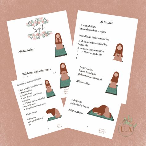 Free printable salah step for kids , 
Free printable Islamic for kids Salah Party Ideas, Quran Party Ideas For Kids, Salah Steps, Salah Guide, Salah Party, Ramadan Giveaways, Wudu Steps, Eid Ideas, Muslim Kids Activities