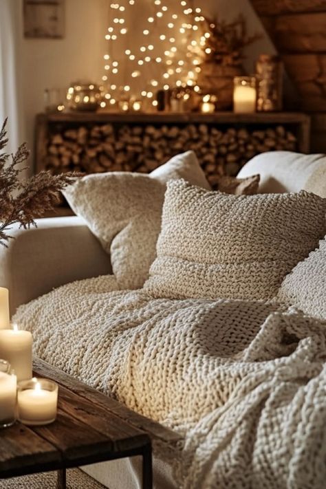 Learn how to bring the cozy, warm feeling of hygge into your living room with simple decor ideas! Create a space you’ll love to relax in. #HyggeHome #CozyLiving #ScandinavianLiving Cozy Teddy Bear Aesthetic, Home Sick Aesthetics, Nordic Hygge Decor, Hygge Home Aesthetic, Winter Hygge Aesthetic, Cozy Life Aesthetic, Dark Hygge, Danish Style Home, Scandinavian Hygge Decor