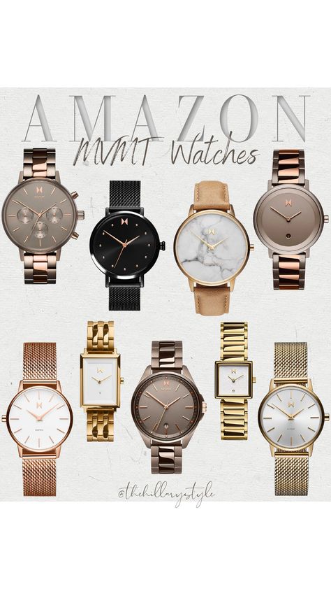 Amazon fashion, Women's accessories Amazon Watches Women, Aesthetic Watches For Women, Amazon Accessories, Mvmt Watches Women, Affordable Watches Women, Korean Fall Outfits, Trendy Watches Women Fashion, Mvmt Watches, Amazon Jewelry