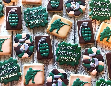 Army Theme, Theme Cookies, Cookie Ideas, Sugar Cookie, Daisy, Canning