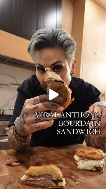 Chef Khristianne U on Instagram: "Anthony Bourdain’s VIRAL Mortadella Sandwich 🥪 11/10🤯 here’s how to make it👇

Ingredients:
·	1.5 lbs mortadella thinly sliced
·	4 tablespoon butter
·	8 slices white american cheese (or Provolone)
·	4 regular kaiser bun or 4 brioche buns
·	4 tablespoon mayo
·	4 tablespoon dijon mustard

Instructions:
·	Heat up a cast iron or flat top skillet on high.
·	While it’s heating up, gently divide the mortadella into 8 piles - clumping and folding each piece on top of the other - making sure that there are air pockets between the slices.
·	Once you’ve got the mortadella piles ready and the cooking surface is super hot, quickly place the stacks of meat on top.
·	Let the meat brown and caramelize for about a minute or so then flip each pile and add a slice of chees Handheld Meals, Mortadella Sandwich, White American Cheese, Slice Of Cheese, Anthony Bourdain, American Cheese, Brioche Buns, Family Meal, Provolone