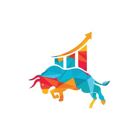 Financial bull logo design. Trade Bull Chart, finance logo. Economy finance chart bar business productivity logo icon. Bull Logo Design, Trade Logo, Trading Room, Market Logo, Bar Business, Logo Shapes, Finance Logo, Candlestick Patterns, Bull Logo