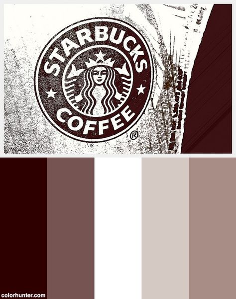 Retro Starbucks Logo Color Scheme Store Color Palette, Contrast Color Palette, Logo Color Palette, Logo Color Schemes, Starbucks Store, Starbucks Logo, Wall Paint Colors, Paint Schemes, Logo Color