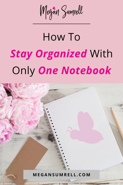 Be honest. How many notebooks are you using at any given time? Do you have them in your car, purse, and multiple places in your house? Today I’m going to share one of the tools that I use. The “One Notebook” system. You only need two things to make this work: One (and only one) notebook, and a processing system for your notebook Learn how to use this simple notebook planning system in my latest blog post! Organization Notebook Ideas, Turn Notebook Into Planner, How To Organize Your Life In A Notebook, How To Organize Notebooks, Using A Notebook As A Planner, Notebook Sections Ideas, 5 Subject Notebook Organization, How To Organize Your Notebook, Plan Notebook Ideas