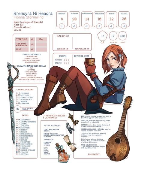 Scholars Pack Dnd, Custom Character Sheet, Rpg Character Sheet, Dnd Bard, Dnd Character Sheet, Character Sheet Template, Custom Character, Super Powers Art, Character Sheets