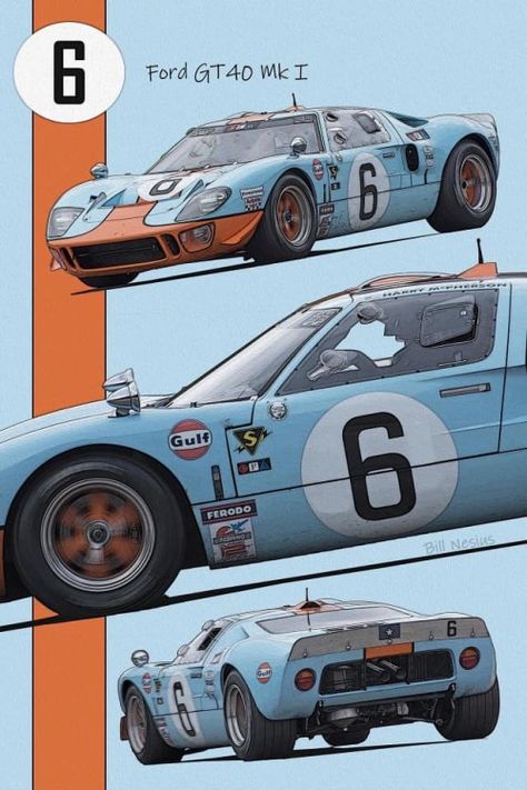 Ford Gt40 Wallpaper, Gt40 Wallpaper, Gt40 Le Mans, Ford Gt 40, Dagobert Duck, Gulf Racing, Gt 40, Motorsport Art, Classic Racing Cars