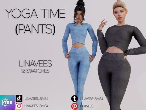 Les Sims Ressource - RUTH - YOGA TIME (PANTALON) Sims 4 Pants, Cas Sims 4, Cc Sims4, Yoga Time, Sims 4 Gameplay, Sims 4 Teen, Yoga Times, Los Sims, Sims 1