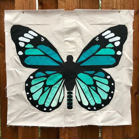 Quilted Butterfly, Mister Domestic, Butterfly Quilt Pattern, Butterfly Animal, Foundation Paper Piecing Patterns, Butterfly Quilt, Butterfly Template, Barn Quilt Patterns, The Monarch