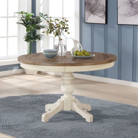 Commode Shabby Chic, Wood Base Dining Table, Round Pedestal Dining, Dining Table Wood, Round Kitchen Table, Round Dining Table Sets, Crossback Chairs, Round Kitchen, Carved Legs