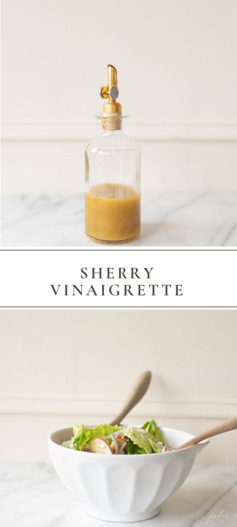 Sherry Vinaigrette Recipe Sherry Vinaigrette Recipe #recipe #sherry #saladdressing #vinaigrette Vinegrette Recipe, Best Salad Dressing, Vinaigrette Dressing Recipe, Vinegar Salad Dressing, Sherry Wine, Vinaigrette Salad, Julie Blanner, Easy Salad Dressing, Vinaigrette Recipe