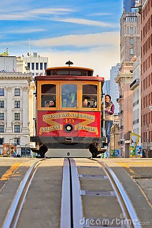 Cable car in San Francisco Editorial Image Photo Cables, San Francisco With Kids, Running Of The Bulls, San Francisco Cable Car, Moving To San Francisco, Cable Cars, Cable Car, San Fran, Holiday Inn