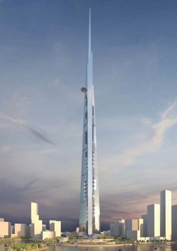 Kingdom Tower, the soon to be the world's largest tower: 1,000 meters tall #architecture Jeddah Tower, Architecture Cool, Kingdom City, High Building, Tadao Ando, Skyscraper Architecture, Chrysler Building, Amazing Buildings, High Rise Building