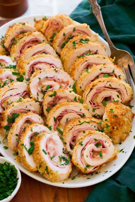 Cordon Bleu Chicken, Cordon Bleu Recipe, Cream Cheese Roll Up, Chicken Cordon Bleu Recipe, Cordon Bleu Casserole, Black Forest Ham, Chicken Cordon Bleu Casserole, Cream Cheese Rolls, Classic French Dishes