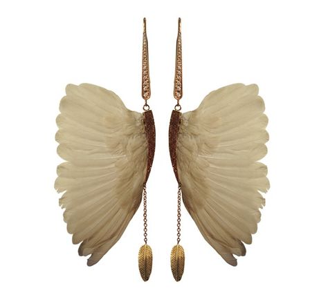 Daniela Villegas - Wing Earrings, roseark.com Daniela Villegas, Zebra Finch, Victorias Secret Models, Ear Candy, Wing Earrings, Contemporary Jewelry, Tassel Necklace, Jewelry Art, Jewelry Inspiration