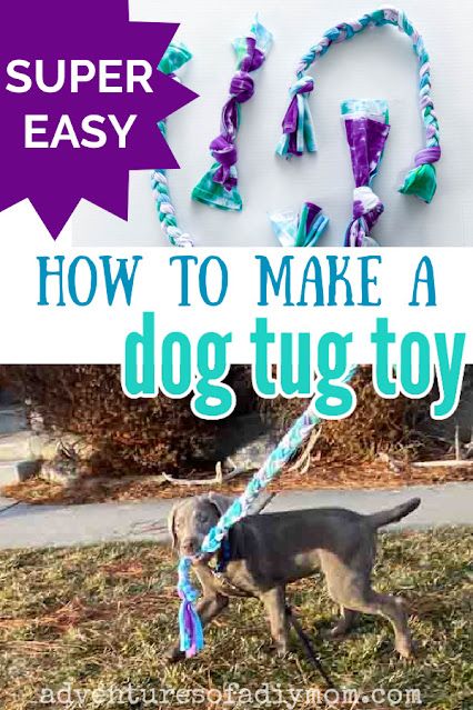 How to make EASY dog tug toys from old t-shirts.