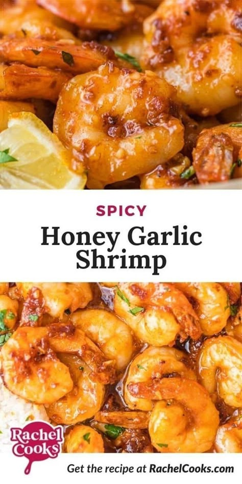 With crispy bits of golden brown fried garlic and a smoky sweet sauce, spicy garlic shrimp are zesty and amazingly good! You’re going to love this shrimp recipe! Tender seasoned shrimp are spicy and smoky and drenched in a rich sweet, citrus sauce composed of honey, butter, and lemon juice. The sauce complements the shrimp perfectly. This meal can be prepared in less than a half hour. You’ll need a good-sized skillet and that’s about it. Pasta Angel Hair, Citrus Sauce, Seasoned Shrimp, Honey Shrimp, Jasmine Rice Recipes, Sweet And Spicy Shrimp, Spicy Garlic Shrimp, Spicy Shrimp Recipes, Fried Garlic