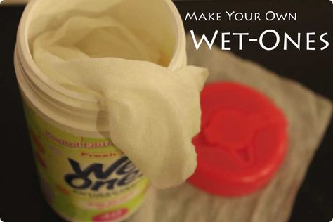 Find out how to make your own wet ones. Great to have a container of these in the car, in the diaper bag or anywhere. #diy Different Gel, Gel Air Freshener, Dr Bronners, Diy Recipe, Natural Cleaners, Natural Body Care, Wet Wipes, Diy Cleaners, Cleaners Homemade