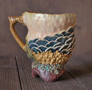 Nature Inspired Ceramics, Pottery Glaze Ideas, Cactus Pottery, Organic Ceramics, Ceramic Inspiration, Pottery Handbuilding, Keramik Design, Clay Mugs, Functional Pottery