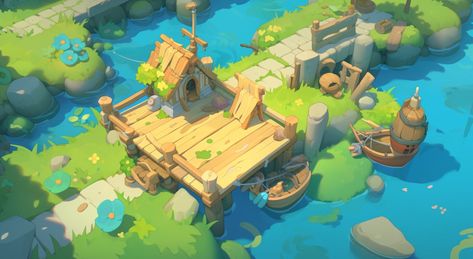 Farm Concept Art, Isometric Farm, Background Game, Game Image, Yami Yami, Food Game, Farm Games, 2d Game Art, Isometric Art