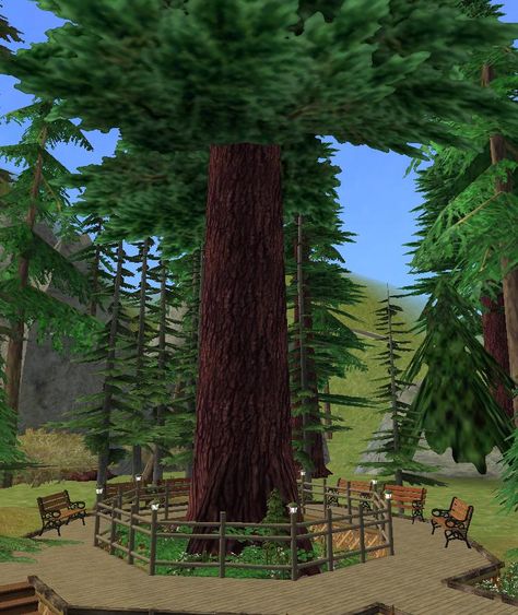 Mod The Sims - Union Grove Visitor Center - NO CC Sims 4 National Park, Sims Videos, Sims 2 Hair, Sequoia Tree, Mountain Vacation, Sims Building, Nature Walk, Mountain Vacations, Park Ranger