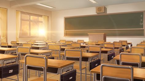 Anime School Classroom, Anime Kindergarten, Pet Ghost, Anime Landscape, Classroom Background, Background Anime, Iphone Macbook, Anime Places, Anime Classroom