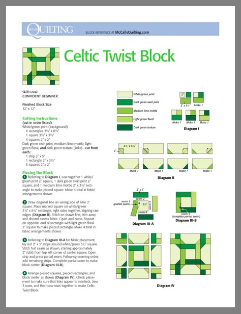 Irish Quilt Patterns, Celtic Quilts, Irish Quilt, Colchas Quilting, Celtic Quilt, Mccalls Quilting, Quilt Block Ideas, Patchwork Blocks, Quilt Modernen