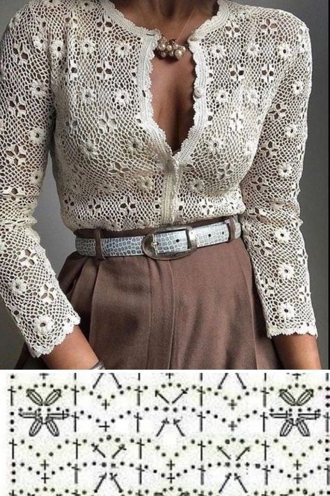 Comfy Crochet, Modern Haken, Ladies Tops Patterns, Crochet Lace Blouse, Gilet Crochet, Mode Crochet, Crochet Ladies Tops, Crochet Tops Free Patterns, Crochet Lace Pattern