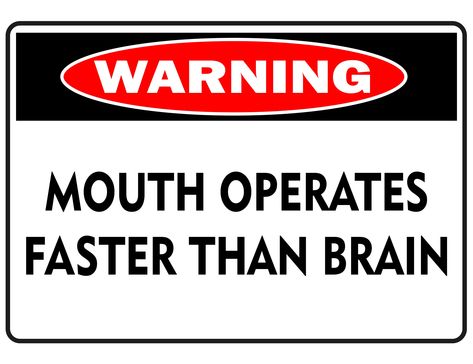 Funny Warning Stickers, Warning Decals, Labels, Personalized Stickers, Custom Decals, Office Sticker, Home Stickers, Waterproof "MOUTH OPERATES FASTER THAN BRAIN" ♥️IF THE LABEL YOU ARE LOOKING FOR IS NOT IN OUR STORE, SEND US A PHOTO AND WE WILL DRAW AND PREPARE IT FOR YOU.♥️ 100mm x 130mm (  3.75"x5.25" ) die cut high quality vinyl.  ♥️You can write any text you want. ♥️ Please contact us for your bulk orders. ♥️ All items purchased will be shipped within 1-3 business days ♥️If you want it to Warning Labels Funny, Home Stickers, Vocaloid Funny, Stickers Funny, Diy Clothes And Shoes, Warning Labels, Silly Pictures, Personalized Stickers, Custom Decals