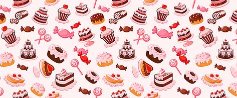 Dessert cartoon background Candy Banner, Facebook Cover Photo Template, Cake Poster, Banner Cartoon, Cake Background, Candy Background, Designer Business Card, Baking Art, Cake Banner