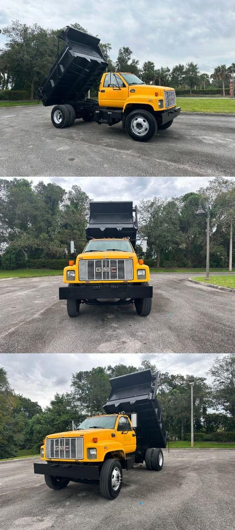 2000 GMC C7500 Dump Truck [7,2 l Caterpillar Diesel] Truck Update, 70s Gmc Truck, Gmc Topkick, Chevy K30 Crew Cab Dually, C10 Chevy Truck 67-72, Cabover Semi Trucks, Day Cab Semi Trucks, Diesel For Sale, Air Brake