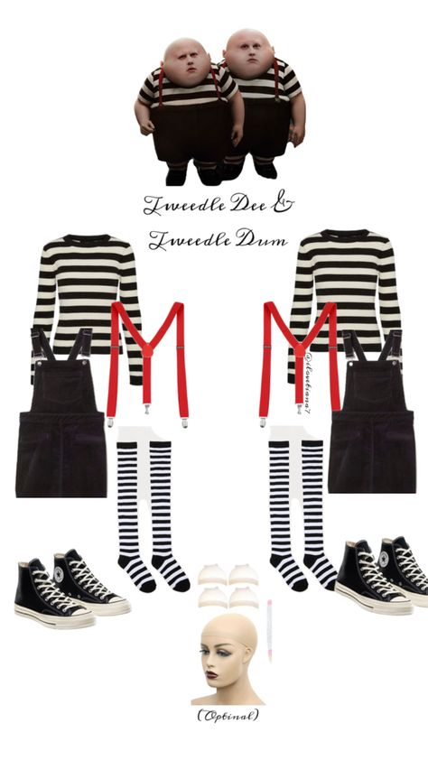 Halloween Costume Ideas Tweedle Dee Tweedle Dum, Tweedle Dum, Tap Costumes, Tweedle Dee, Halloween Coustumes, Halloween Costume Idea, Halloween Costume Outfits, Halloween Inspo, Boxing Day