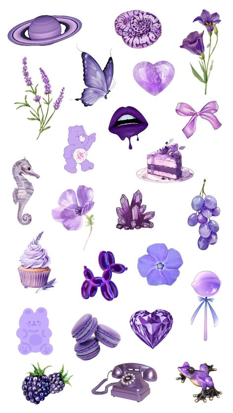 Lavender Scrapbook Ideas, Violet Design For Scrapbook, Violet Journal Stickers, Pastel Purple Stickers Printable, Lavender Stickers Aesthetic, Scrapbook Stickers Printable Purple, Printable Purple Stickers, Violet Stickers Printable, Purple Design For Scrapbook