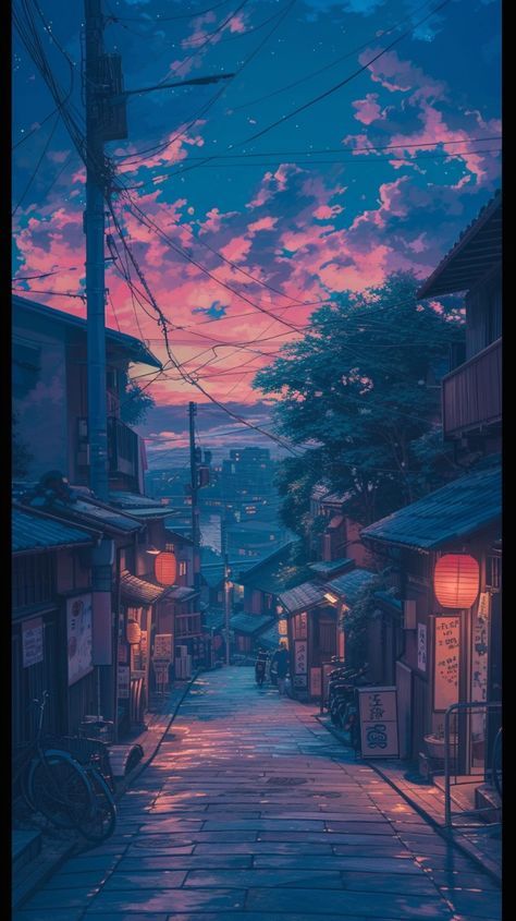 Lofi Aesthetic Wallpaper Night, Anime Night Aesthetic, Night City Wallpaper Aesthetic, Aesthetic Anime Sky, Lofi Wallpaper Iphone, Anime Scene Wallpaper, Lofi Aesthetic Anime Wallpaper, City Wallpaper Aesthetic, Night City Wallpaper