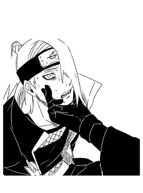 Deidara Anime Character, Naruto, Wattpad, Black And White, Anime, White, Black