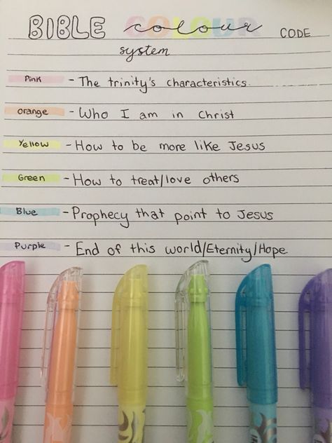 How To Colour Code Your Bible, Color Code For Bible, Bible Colour Code, Bible Color Coding Key, Color Code Bible Highlighting, How To Color Code Your Bible, Bible Highlighting System, Bible Coding, Bible Scrapbook