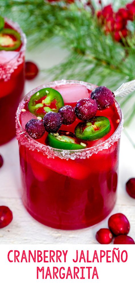 Homemade Cranberry Juice, Mexican Christmas Food, Cranberry Cocktail Recipe, Cranberry Simple Syrup, Cranberry Jalapeño, Cranberry Margarita, Cranberry Drinks, Jalapeno Margarita, Simple Syrup Recipes