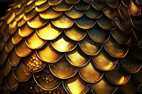 Gold Scales Aesthetic, Dragon Scales Aesthetic, Dragon Scale Armor Aesthetic, Black Scales Dragon, Serpent Scales, Armor Illustration, Dragon Scale Armor, Gold Scales, Dr Teeth