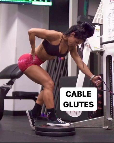 Lean Glutes Workout, Glutes On Cable Machine, Cable Good Mornings Exercise, Glutes Cable Workout, Band Glute Exercises, Glute Cable Workout, Cable Pull Through Glutes, Cable Machine Workout Glutes, Cable Glute Workout