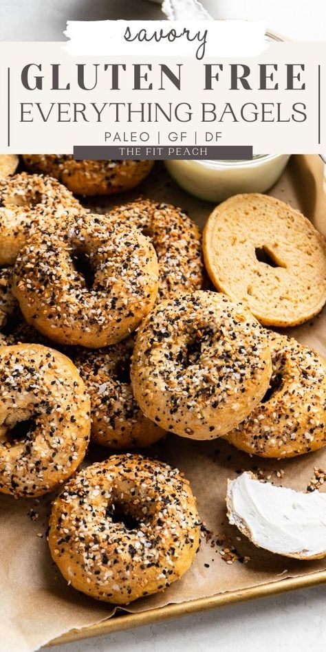 Rice Flour Bagels, Everything Bagel Recipe, Gluten Free Bagel Recipe, Gluten Free Soft Pretzels, Everything Bagels, Gluten Free Bagels, Dairy Free Cream, Bagel Recipe, Gf Recipes