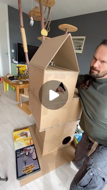 Chat Diy, Cat Room, Cat Care, Cardboard Box, Pet Shop, Scotch, Shabby Chic, Audio, Train