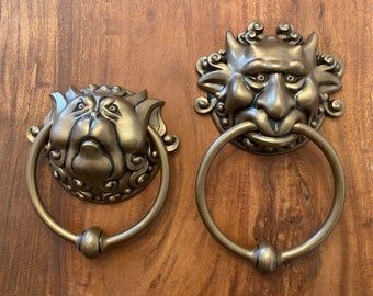 Memorabilia | Etsy Dragon Mouth, Labyrinth Door Knockers, Resin Dragon, Door Knockers Vintage, Dragon Face, Gate Handles, Shed Doors, Vintage Dragon, Door Knocker