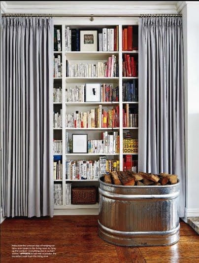 Curtains Hallway Storage, Closet Shelves, Home Library, Book Shelf, My New Room, Apartment Therapy, Interior Designers, A Book, Bookshelves