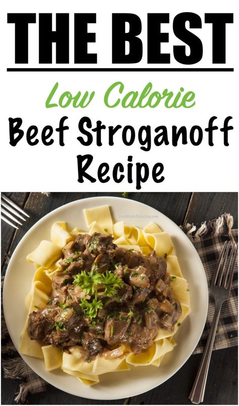 Homemade Beef Stroganoff Recipe {LOW CALORIE} Stroganoff Sauce Recipe, Beef Stroganoff Recipes, Stroganoff Recipes, Healthy Beef Stroganoff, Beef Mushroom Stroganoff, Recipe For Beef Stroganoff, Heathy Eats, Homemade Beef Stroganoff, Recipes Low Calorie