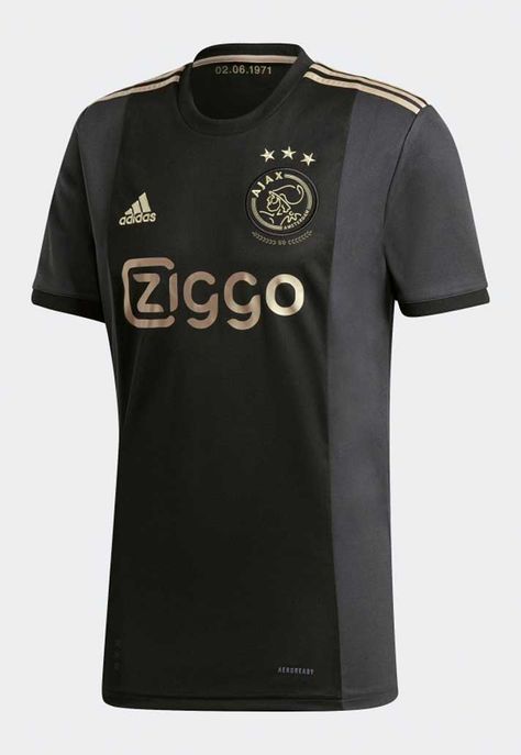 adidas Launch Ajax 20/21 Third Shirt - SoccerBible Black And Gold Shirt, Madrid Football, Afc Ajax, Sports Jersey Design, Black Kit, Gold Shirt, Soccer Kits, Uniform Design, Football Outfits