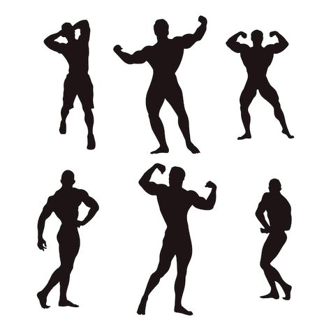 Bodybuilder silhouette collection | Premium Vector #Freepik #vector #muscle-arm #muscle #strong-arm #muscular Bodybuilding Poses, Muscle Arm, Arm Muscle, Strong Arm, Graphic Design Tutorials Learning, Cute Blue Wallpaper, Pinterest Design, Psd Icon, Graphic Design Tutorials