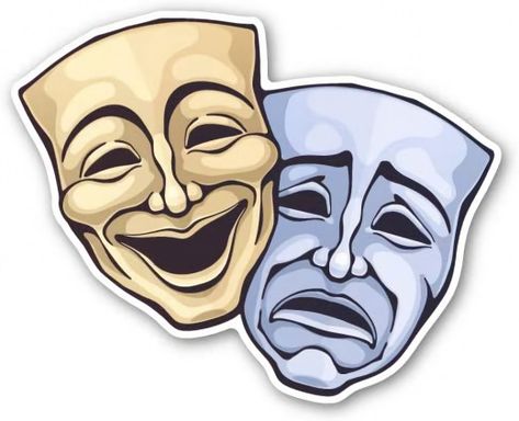 Theatre Faces, Theatre Logo, Comedy Tragedy Masks, Mask Quotes, Drama Masks, Tragedy Mask, Mask Drawing, Theatre Masks, Comedy And Tragedy