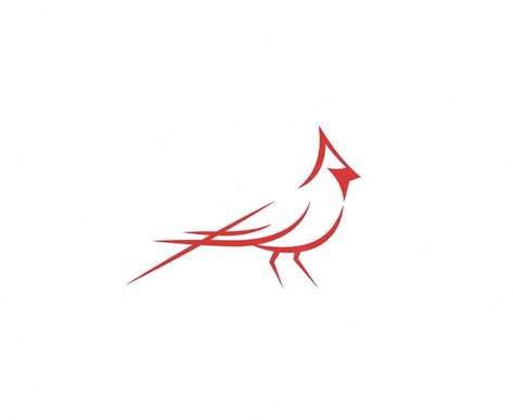 Cardinal Simple Tattoo, Bird Tattoo Cardinal, Tiny Cardinal Tattoo Memorial, Simple Cardinal Drawing, Abstract Cardinal Tattoo, Cardinal Tattoo Black And White, Kami Tattoo, Small Cardinal Tattoos For Women, Minimalist Cardinal Tattoo