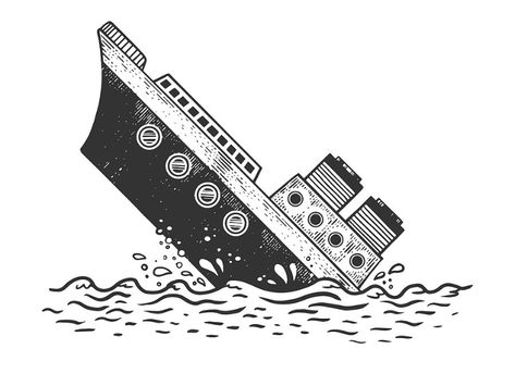 Ship Sketch, Ship Illustration, Sinking Ship, Ad Illustration, Illustration T Shirt, Steam Boats, Illustrator Tutorials, Illustration Vector, Design Tutorials