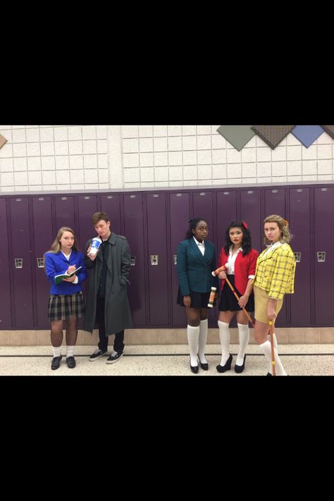 The Heathers Halloween Costume, Heather Halloween Costume, Jd Heathers Halloween Costume, Heathers Group Costume, Halloween Costumes Heathers, Halloween Costumes Musicals, Heathers Halloween Costume Group, The Heathers Costume, Group Halloween Costumes Aesthetic